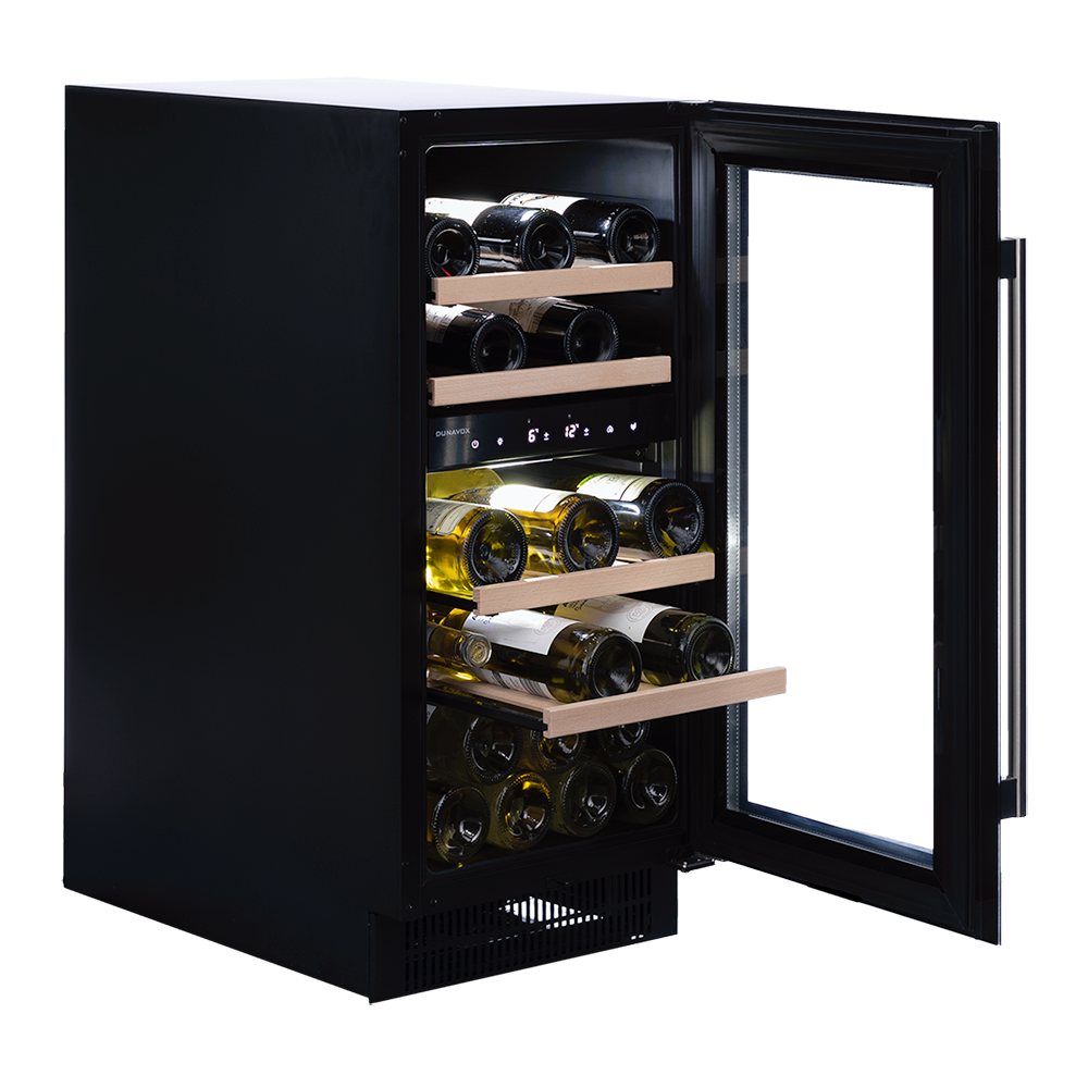 Dunavox Flow-32D Wijnkoelkast | DAUF-32.78DMB | 2 Zones | Mat Zwart
