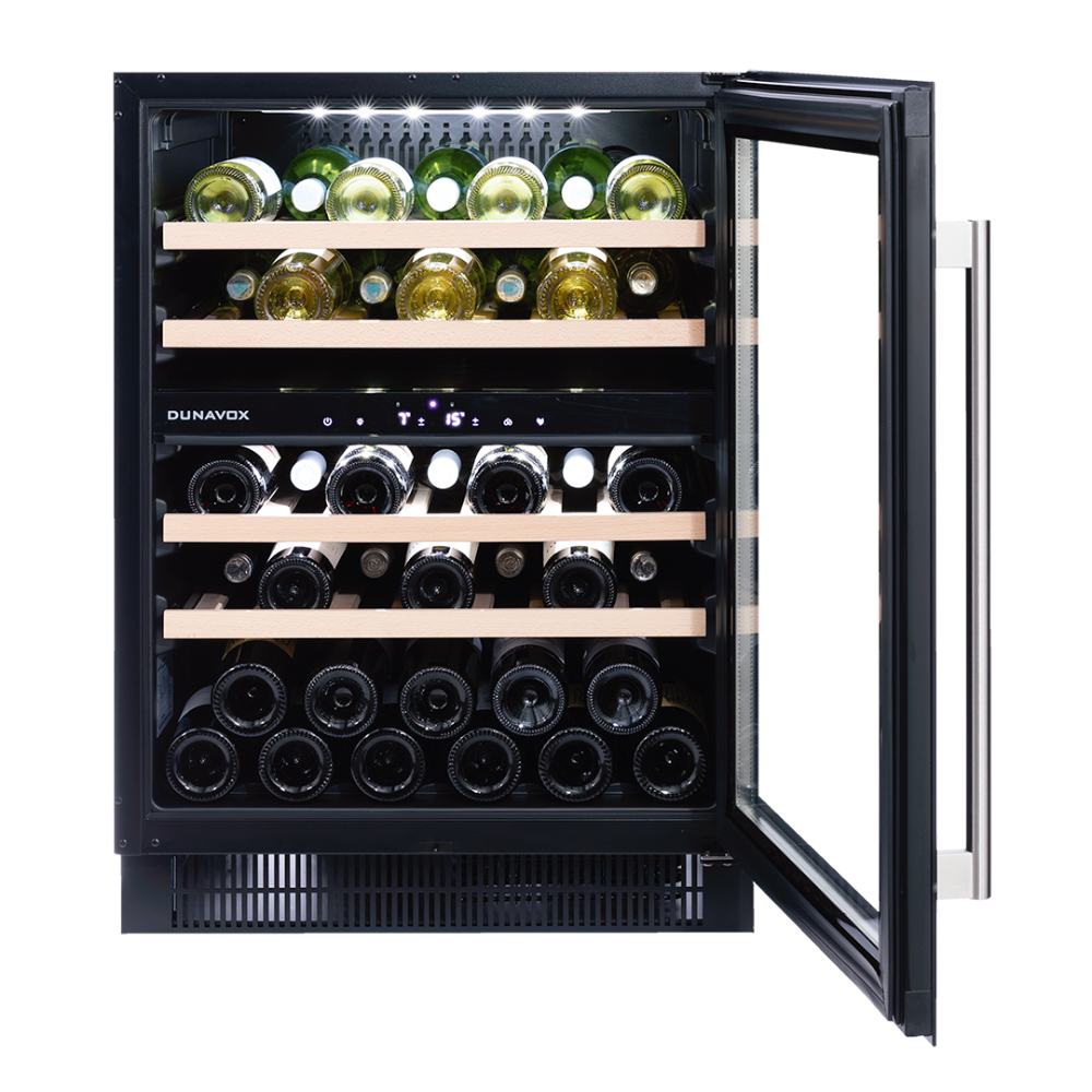 Dunavox Flow-39 Wijnkoelkast | DAUF-39.121DMB | 2 Zones | Mat Zwart