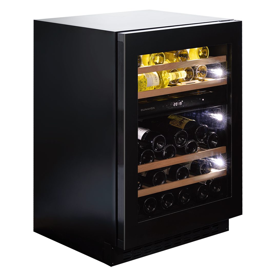Dunavox Flow-45 Wijnkoelkast | DAUF-45.125DMB.TO | 2 Zones | Mat Zwart