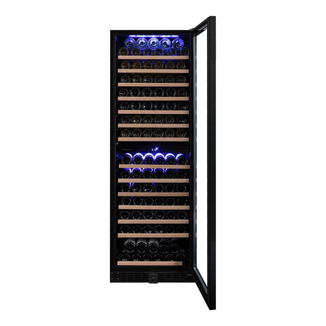 Dunavox Grande-166 Wijnkoelkast | DX-166.428DMBK | 2 Zones | Mat Zwart