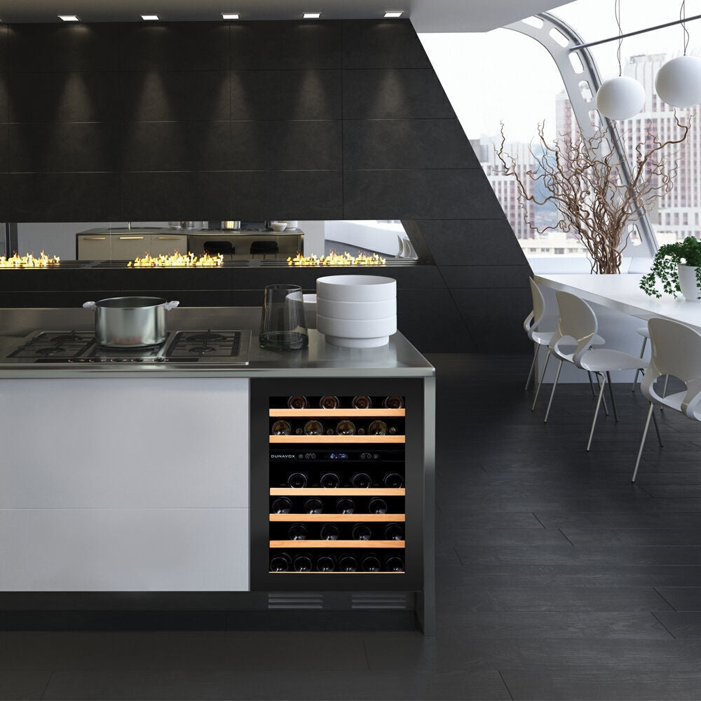 Dunavox Flow-46H Wijnkoelkast | DAUF-46.145DBH | 2 Zones | Zwart