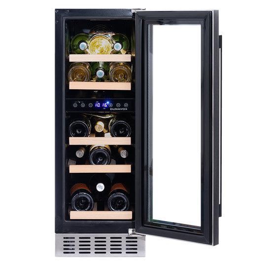 Dunavox Flow-17 Wijnkoelkast | DAUF-17.58DMB | 2 Zones | Mat Zwart