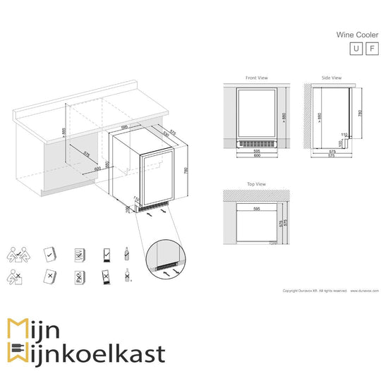 Dunavox Flow-45 Wijnklimaatkast | DAUF-45.125DSS.TO | 2 Zones - Elite Wijnkoelkast
